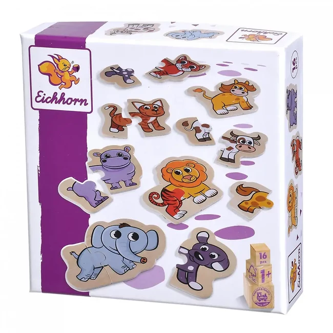 Eichhorn: Fa állatos kirakó 16 db-os – Simba Toys