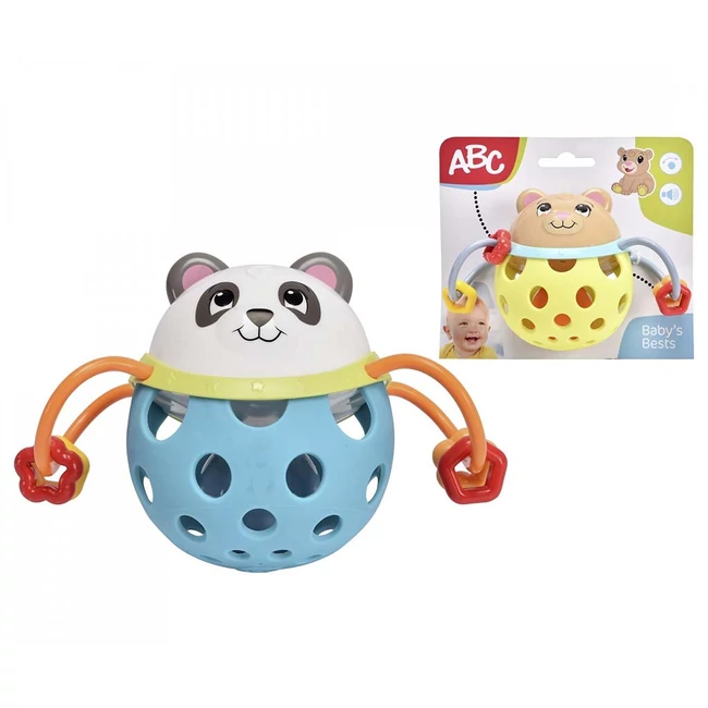 ABC Panda Csörgőlabda fogantyúval és rágókával – Simba Toys