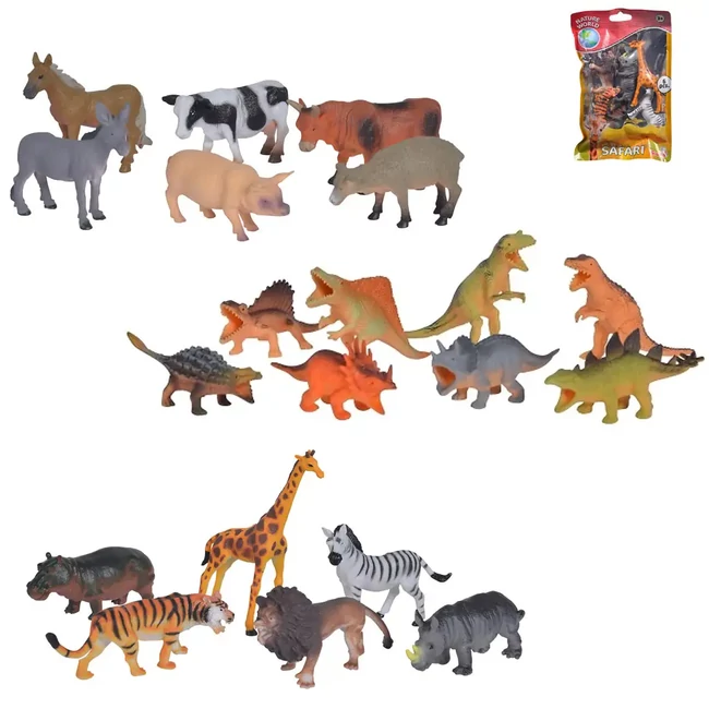 Állat figura szett farmos, dinoszauruszos vagy dzsungell állatokkal – Simba Toys