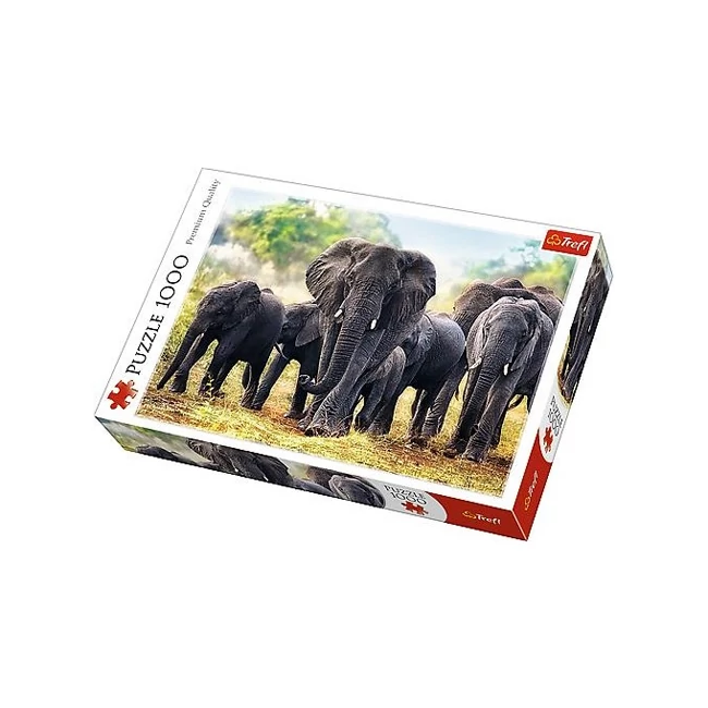 Afrikai elefántok 1000 db-os prémium puzzle – Trefl