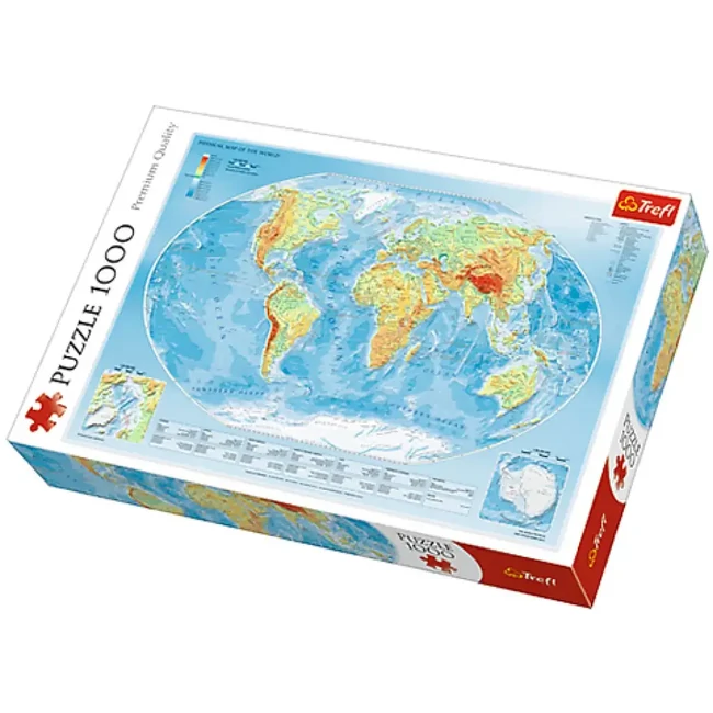A Föld fizikai térképe 1000 db-os Puzzle – Trefl