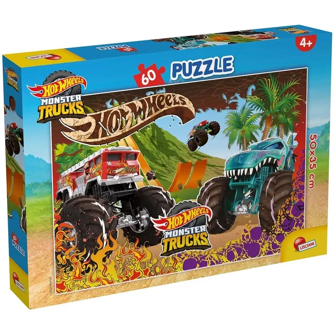 Hot Wheels Monster trucks 60 db-os puzzle 50×35 cm – Lisciani