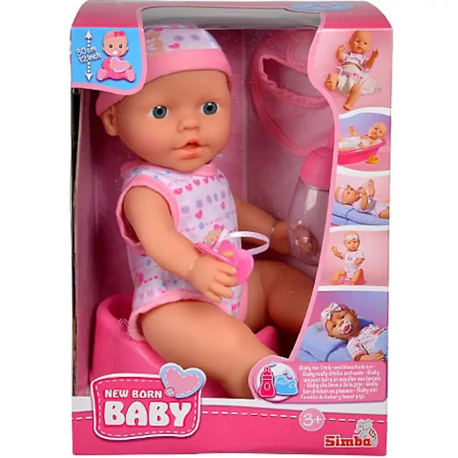 New Born pisilős baba kiegészítőkkel – Simba Toys