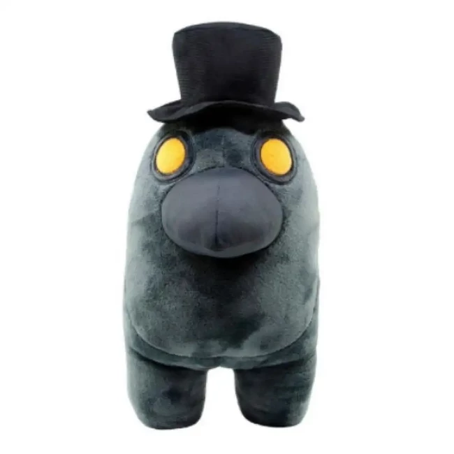 Among Us fekete 25 cm-es plüss figura kalappal