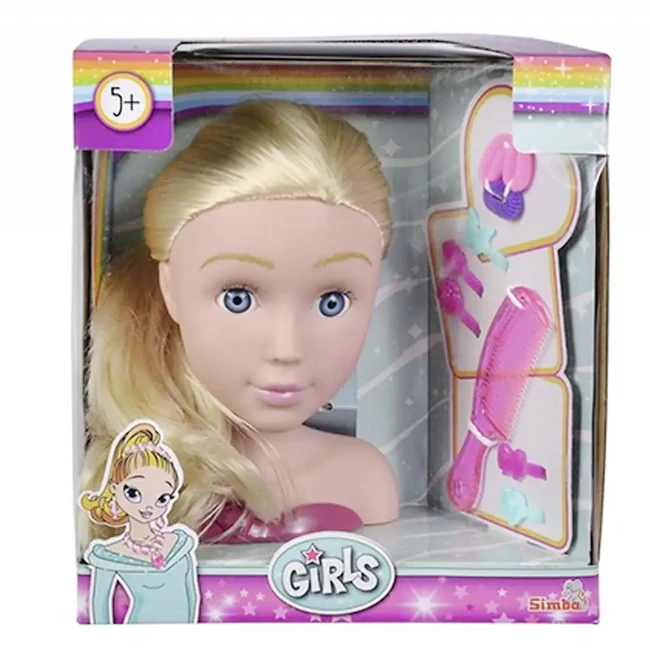 Szőke fodrászolható babafej kiegészítőkkel – Simba Toys