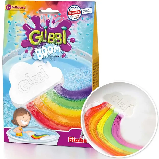 Glibbi Boom: felhő formájú fürdőbomba szivárvány színekkel – Simba toys
