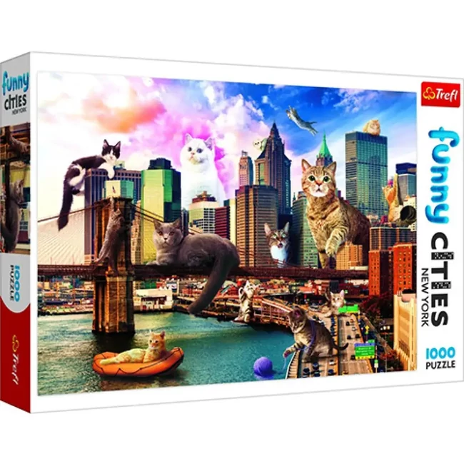 Crazy City: Macskák New Yorkban 1000 db-os puzzle – Trefl