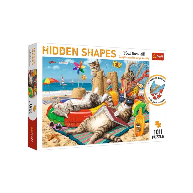 Hidden Shapes: Feline nyaralás 1000 db-os puzzle – Trefl