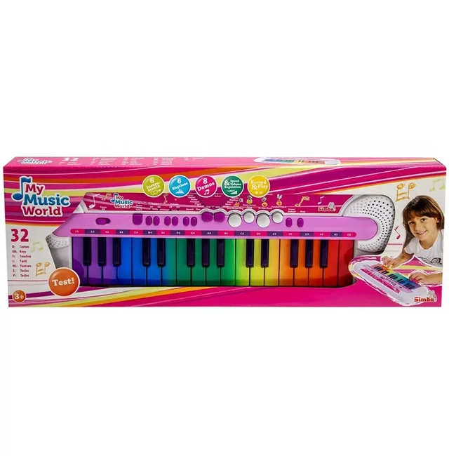 My Music World Szivárvány színű zongora – Simba Toys