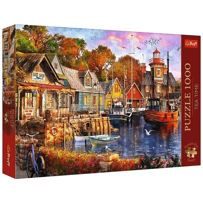 Tea Time Tengerparti sarok 1000db-os prémium puzzle - Trefl