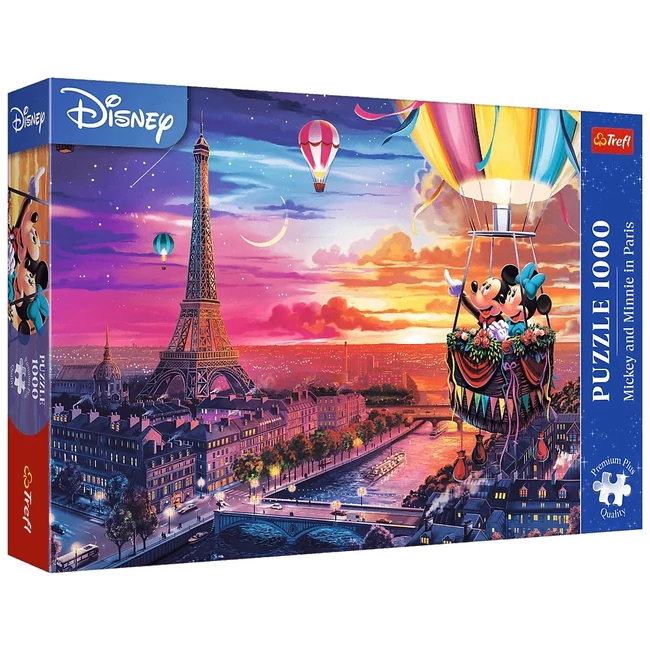 Mickey és Minnie Párizsban 1000 db-os Prémium plus quality puzzle – Trefl