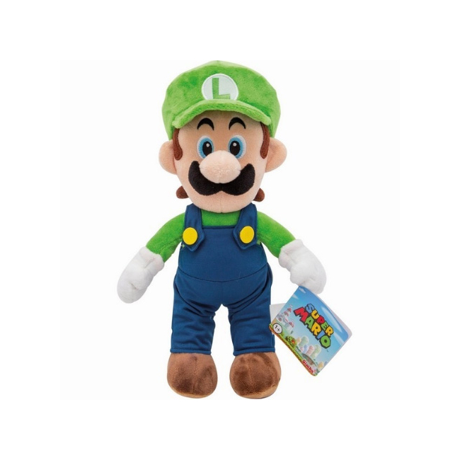 Super Mario: Luigi plüssfigura 30 cm-es méretben