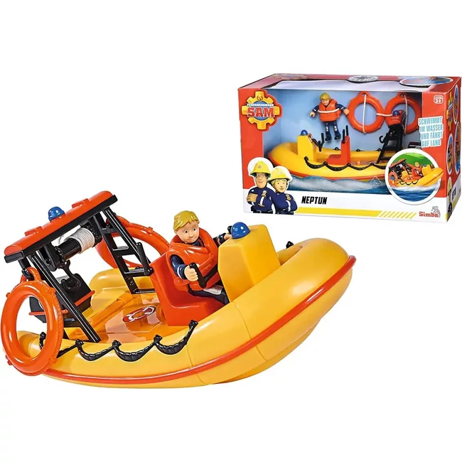 Sam a tűzoltó: Neptun motorcsónak Penny figurával – Simba Toys