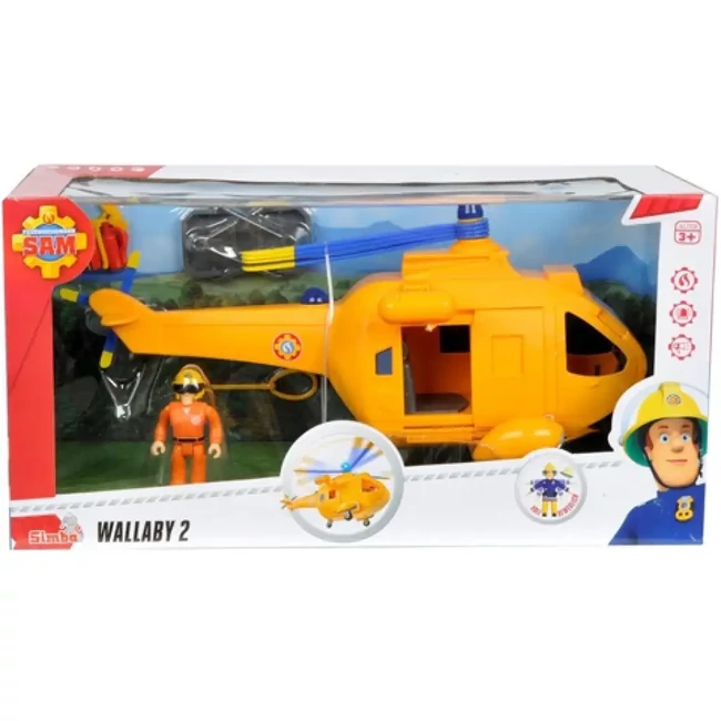Sam, a tűzoltó: Wallaby II helikopter játékfigurával – Simba Toys