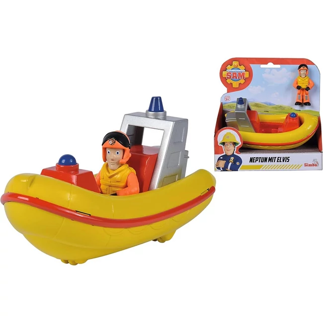 Sam a tűzoltó: Mini Neptun csónak Elvis figurával szett – Simba Toys