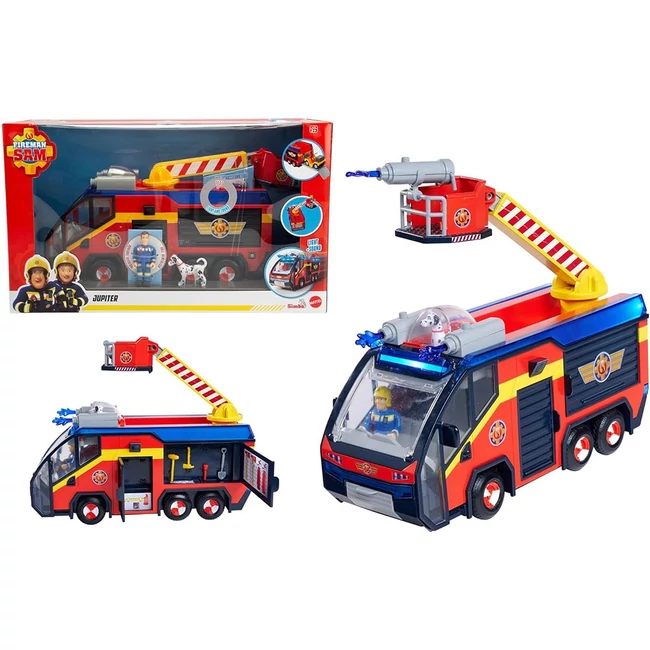 Sam a tűzoltó: Jupiter járgány kiegészítőkkel – Simba Toys