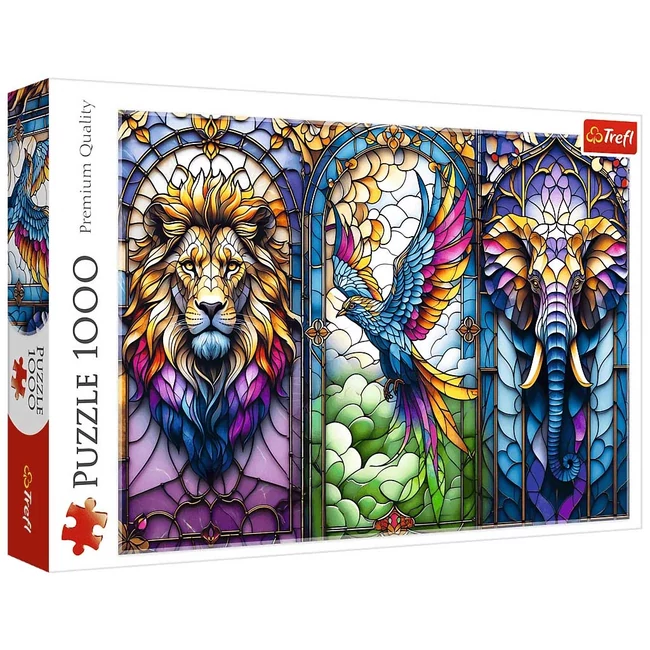Állatos ólomüveg 1000db-os puzzle - Trefl