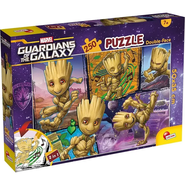 Marvel Groot 2 az 1-ben 250 db-os puzzle és színező 50×35 cm – Lisciani