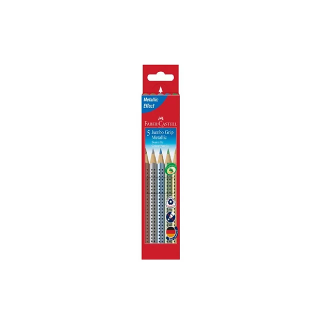 Faber-Castell: GRIP Jumbo metál színesceruza készlet – 5 db