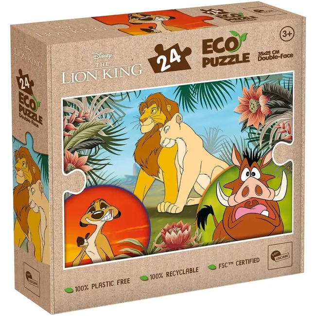 Oroszlánkirály 2 az 1-ben 24 db-os Eco mini puzzle és színező 35×25 cm – Lisciani