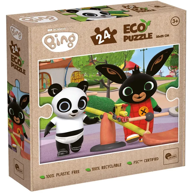 Bing és Pandó a játszótéren 24 db-os Eco mini puzzle 35×25 cm – Lisciani