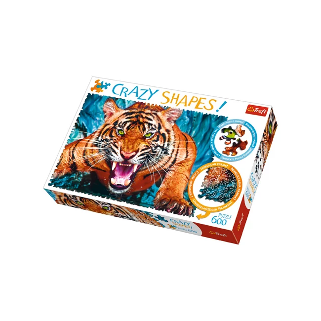 Támadó tigris 600 db-os puzzle – Trefl
