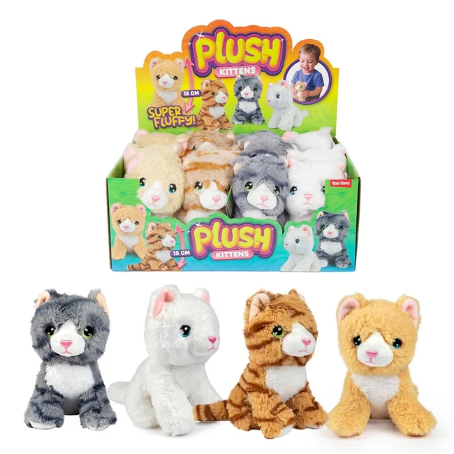 Cuki cica plüss 15 cm-es többféle változatban 1 db