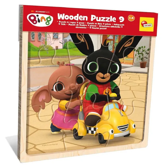 Bing és barátai 9 db-os fa keretes puzzle – Lisciani