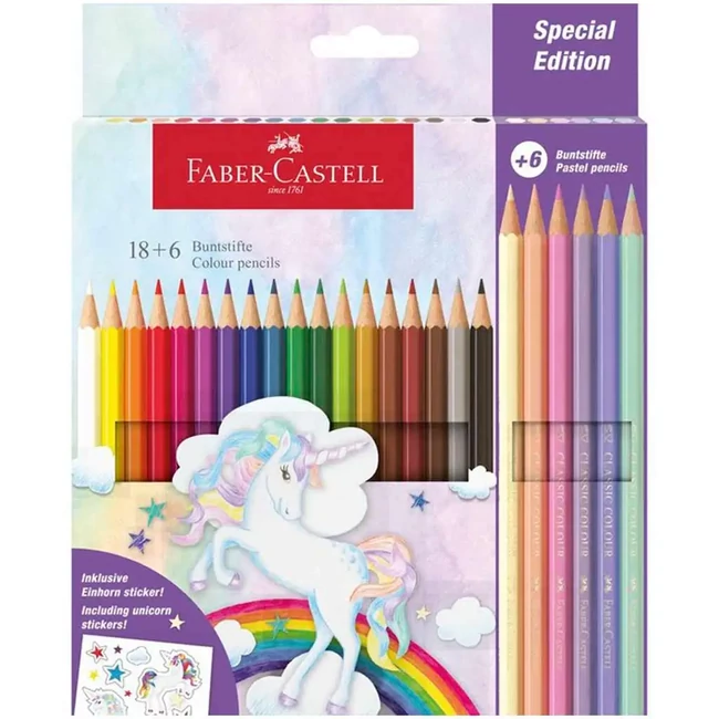 Faber-Castell: Kastélyos színesceruza készlet 18+6 db-os csomag