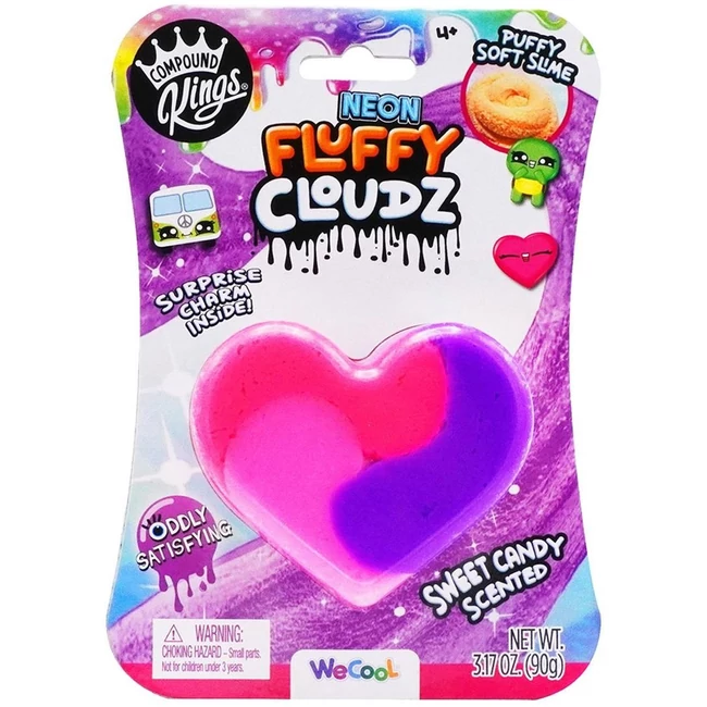 Compound Kings Neon Fluffy Cloudz illatos felhő slime – Cukorka szív