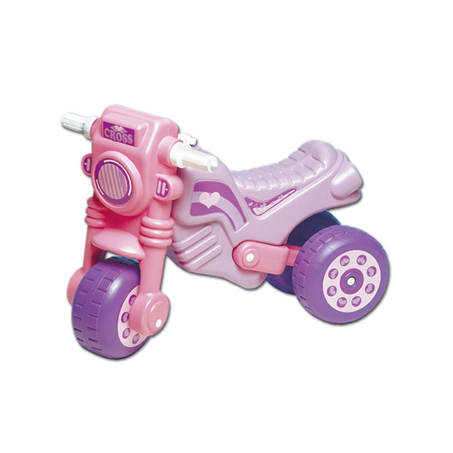 Lábbal hajtós rózsaszínű cross motor – D-Toys