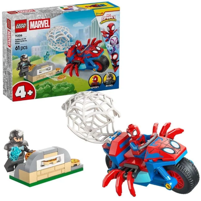 LEGO® Marvel: Motorkerékpáros Pókember vs. Rhino (11206)