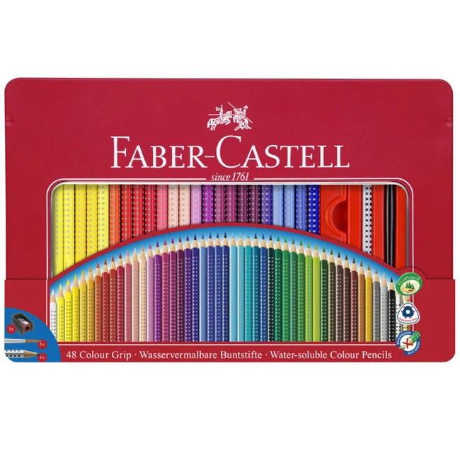 Faber-Castell: Grip színes ceruza fémdobozban 48 db-os szett