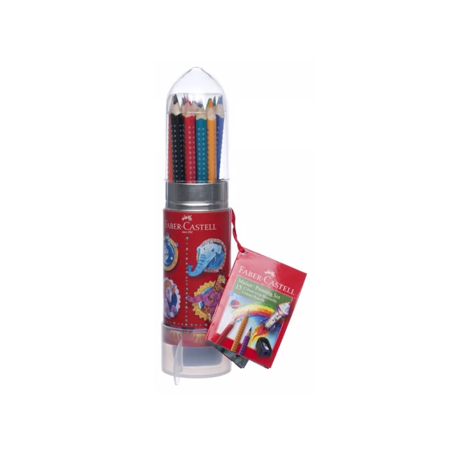Faber-Castell: Rakéta színes ceruza 15 db-os szett hegyezővel