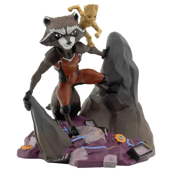 Marvel Mordály és Groot 8cm-es jatékfigura talapzattal - Bullyland
