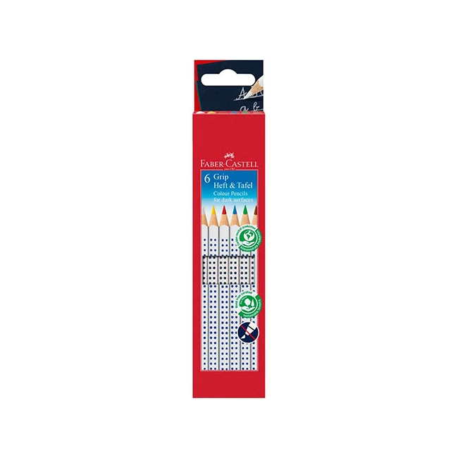 Faber-Castell: Grip színes ceruza készlet sötét felületre 6 db-os