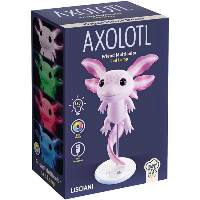 Rainy Days Axolotl többszínű LED-es éjjeli lámpa - Lisciani