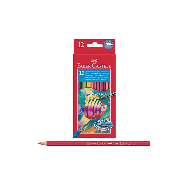 Faber-Castell: Aquarell színesceruza készlet 12 db + 1 db ecset