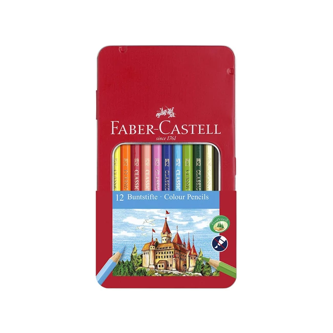 Faber-Castell: Színes ceruza szett 12 db-os készlet fémdobozban
