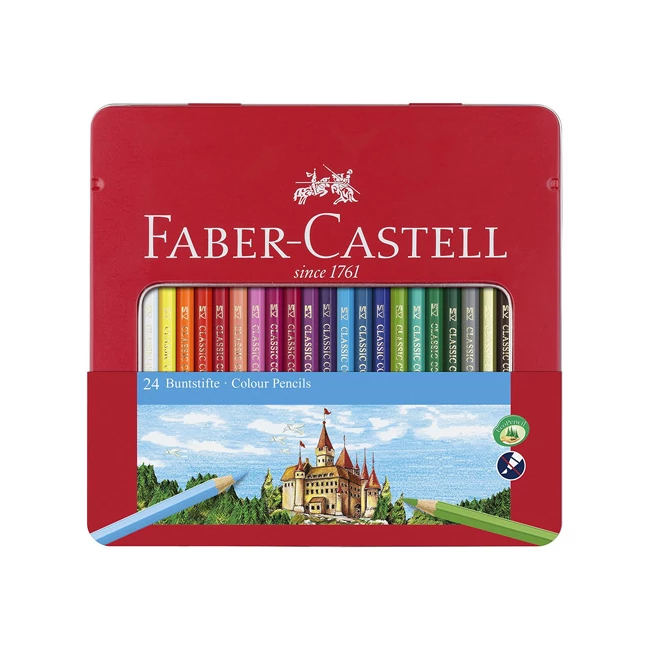 Faber-Castell: Színes ceruza szett 24 db-os készlet fémdobozban