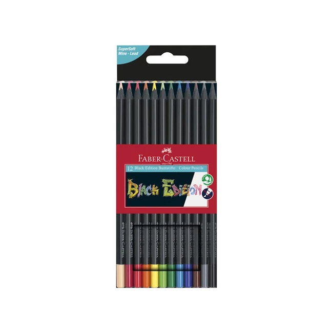 Faber-Castell: Black Edition színes ceruza szett 12 db-os
