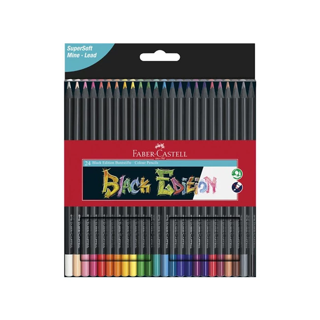 Faber-Castell: Black Edition színes ceruza szett 24 db-os