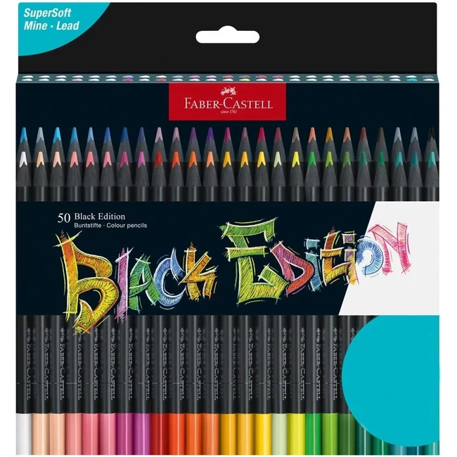 Faber-Castell: Black Edition színes ceruza szett 50 db-os