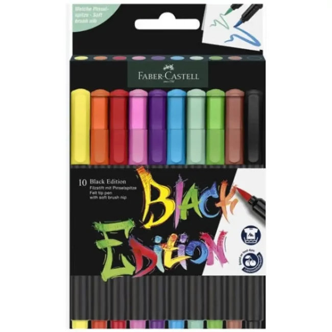 Faber-Castell: Black Edition 10 db-os színes filctoll szett