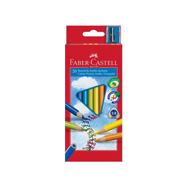 Faber-Castell: Junior színes ceruza 20 db-os hegyezővel