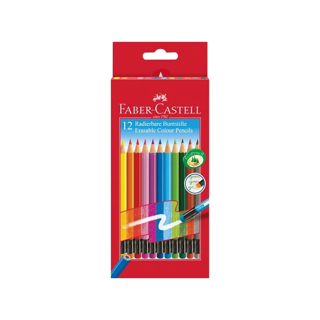 Faber-Castell: Színesceruza szett radírvéggel 12 db