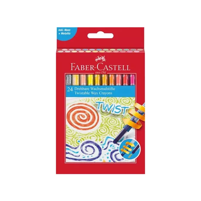 Faber-Castell: Twist zsírkréta szett 24 db-os