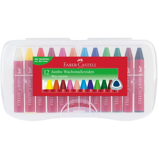 Faber-Castell: Triangular Jumbo zsírkréta 12 db-os szett