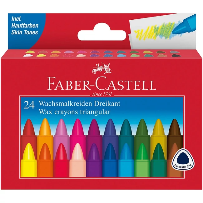 Faber-Castell: Triangular Jumbo zsírkréta 24 db-os szett