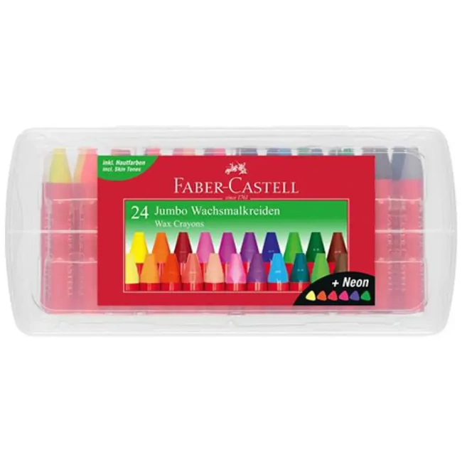 Faber-Castell: Jumbo háromszögletű zsírkréta 24 db-os szett